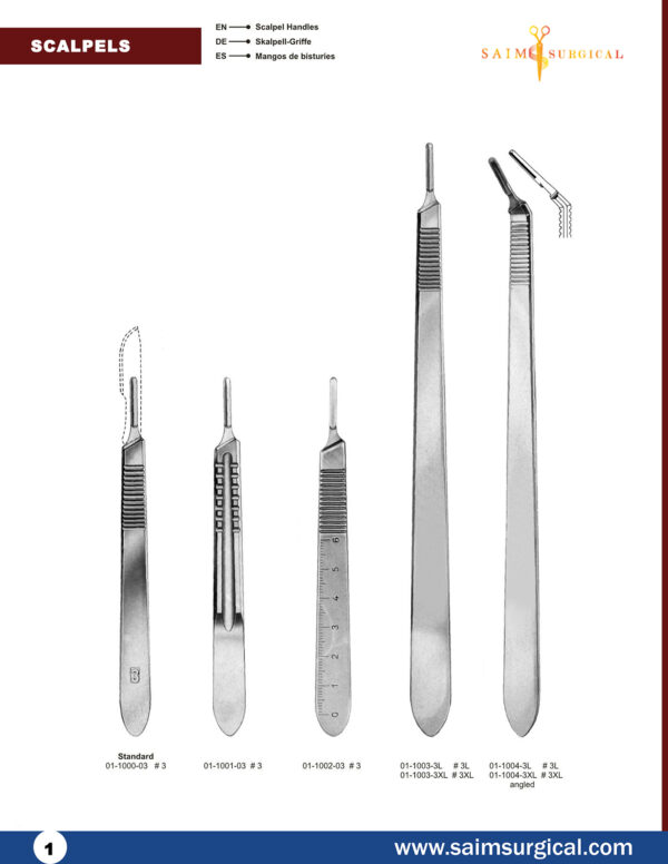 Scalpel Handles 1000 to 1004