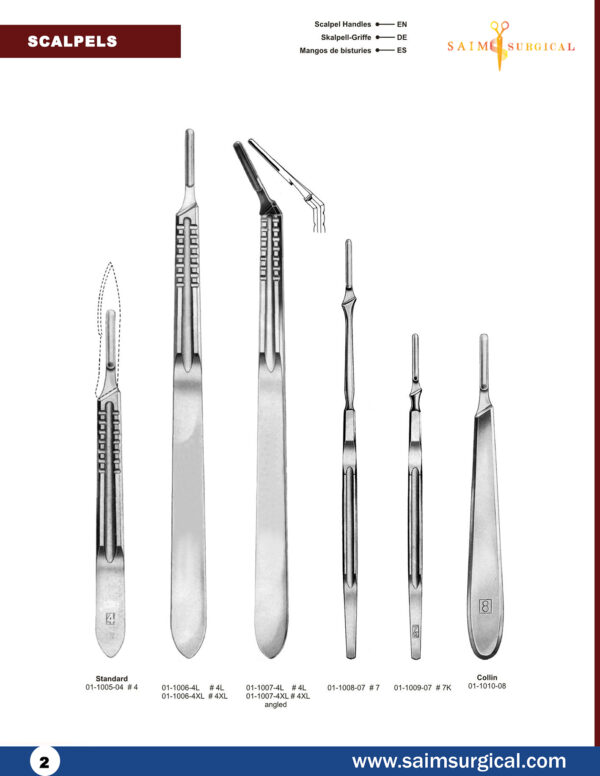 Scalpel Handles 1005 to 1010