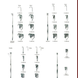 RETRACTORS Retractors EN Wundhaken DE Separadores ES ९०  Sharp Blunt าา