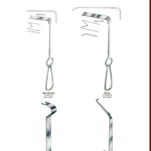 RETRACTORS 44x9.5 mm IM Spina-Nasalis 11-3207-01 22 cm/8%" 11-3209-15 15.5 cm/6" Retractors EN Wundhaken DE Separadores ES