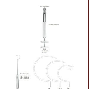 Bone wire, Twisting Instrument and Guides Cerclage-Draht, Drahtumführungsnadeln Hilo